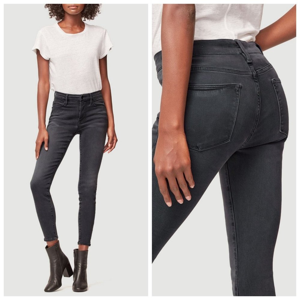 Hudson Jeans Barbara High Rise Super Skinny Grey 27